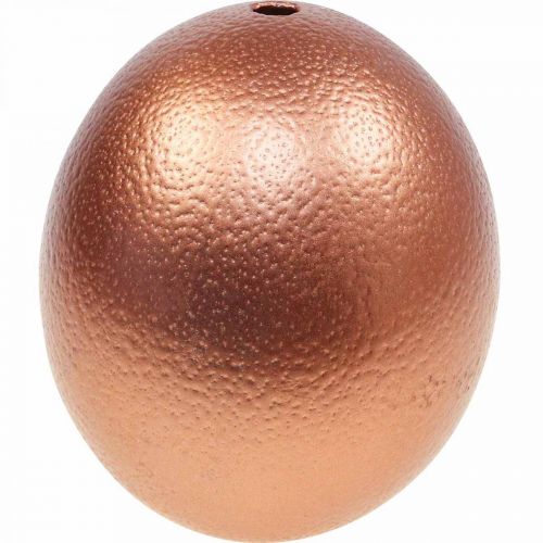 Article Décoration oeuf d&#39;autruche soufflé déco Pâques cuivre Ø12cm H14cm