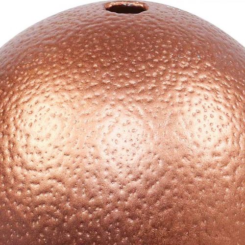 Article Décoration oeuf d&#39;autruche soufflé déco Pâques cuivre Ø12cm H14cm