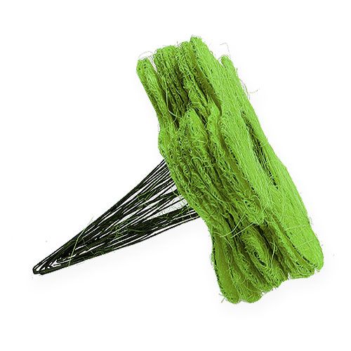 Floristik24 Manchette sisal 20cm vert clair 8 pcs