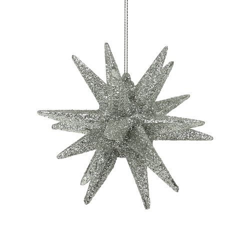 Etoiles au mica champagne 11,5cm 4 pcs