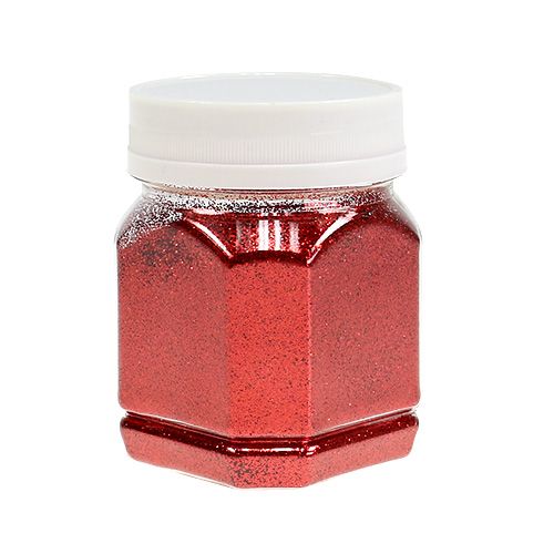 Floristik24 Poudre de paillettes rouges 115 g.