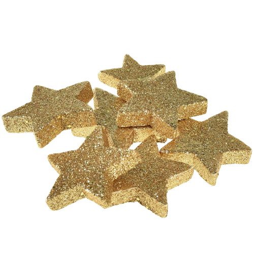 Article Étoiles dispersées mica doré clair 4-5cm 40pcs