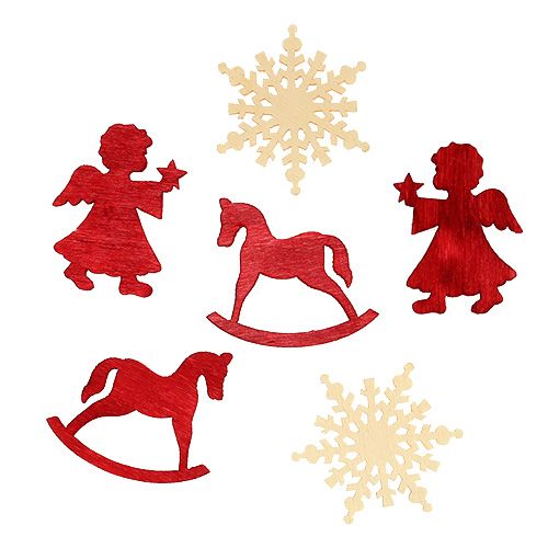 Floristik24 Assortiment de Noël rouge-blanc 4cm 72pcs