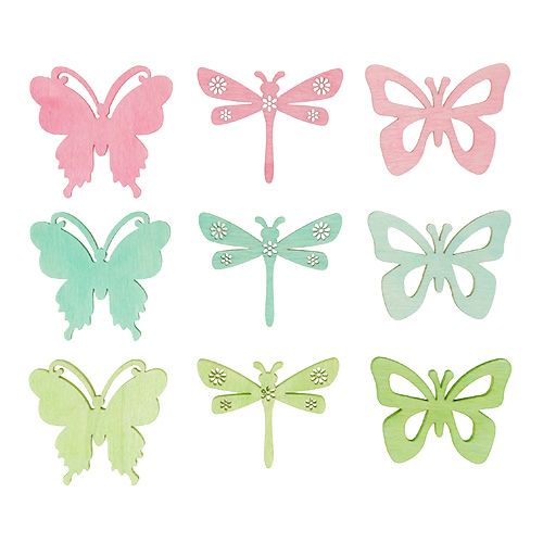 Floristik24 Cadeaux papillons et libellules 4cm 72 pcs