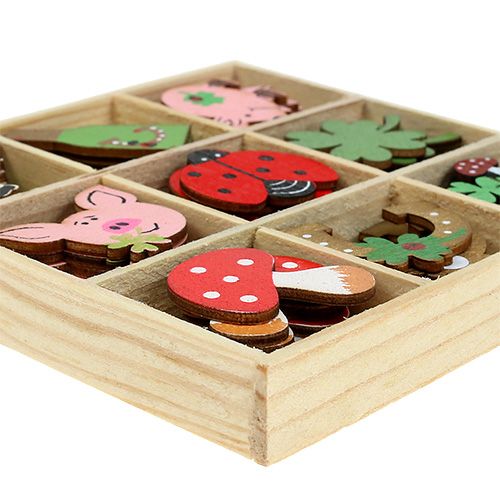 Floristik24 Offrez un cadeau Nouvel An 3,5cm multicolore 54St
