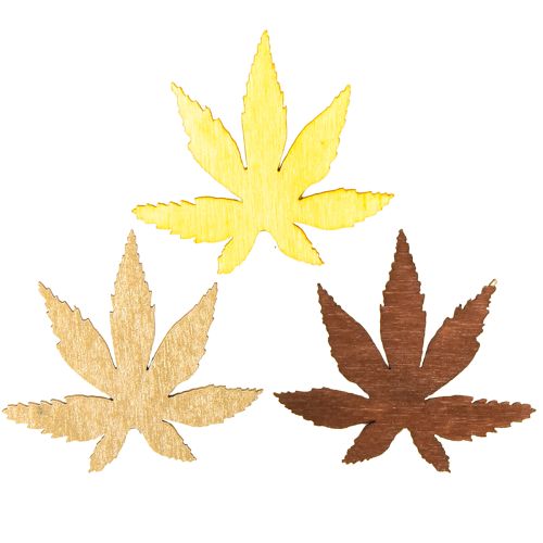 Article Décoration à disperser feuilles jaunes, marron, platine assorties 4cm 72 pcs