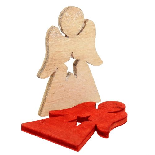 Article Enfants du Christ en bois à saupoudrer de rouge, nature 4cm 72pcs