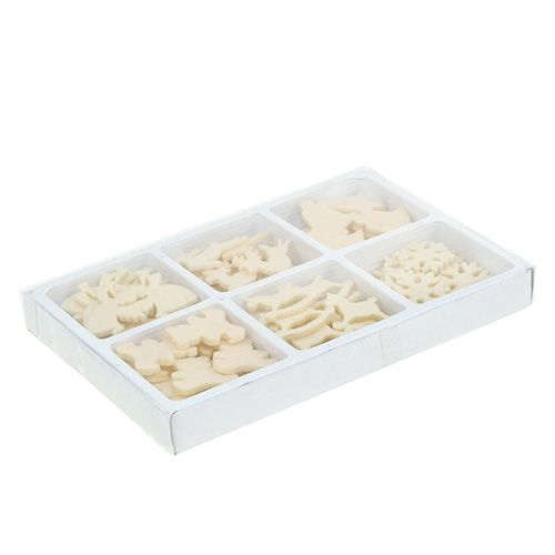 Floristik24 Décoration à disperser figurines en feutre crème 3cm 72 pcs