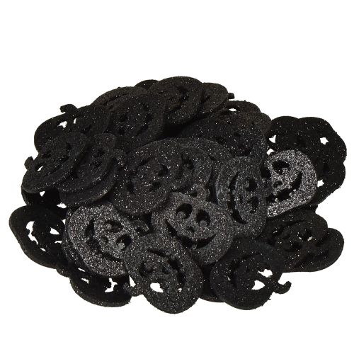 Article Décoration à disperser Décoration citrouille d&#39;Halloween 4 cm noir, paillettes 72 pcs