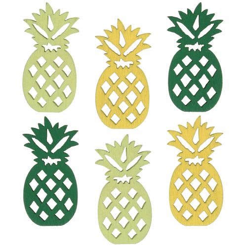 Article Déco à parsemer ananas en bois 3,5 cm 72 p.