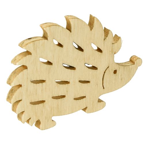 Article Décoration à disperser décoration hérisson en bois vert marron blanc 4x3cm 72 pcs