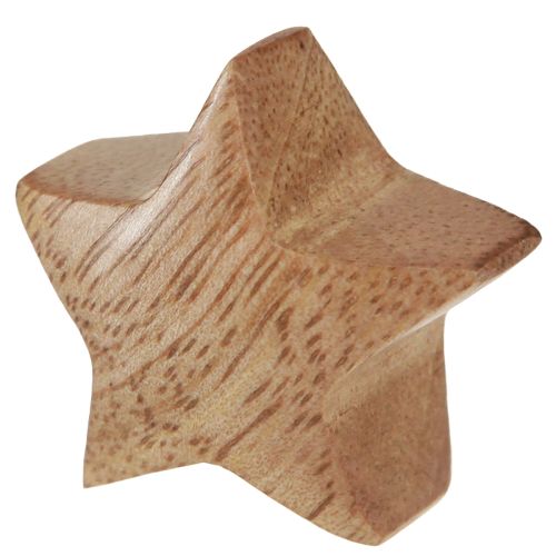 Article Décoration à disperser en bois mini étoiles Décoration de l'Avent en bois de manguier 3 cm 9 pièces