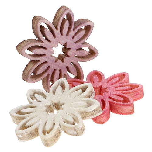 Floristik24 décorations à épandre fleur en bois assortis Ø2cm 144pcs