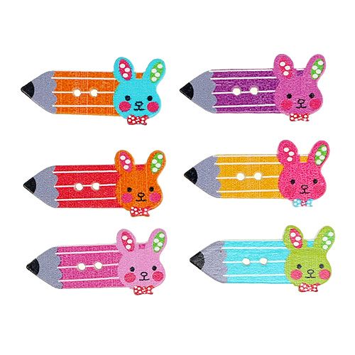 Décoration de fête crayon boutons épars 24pcs
