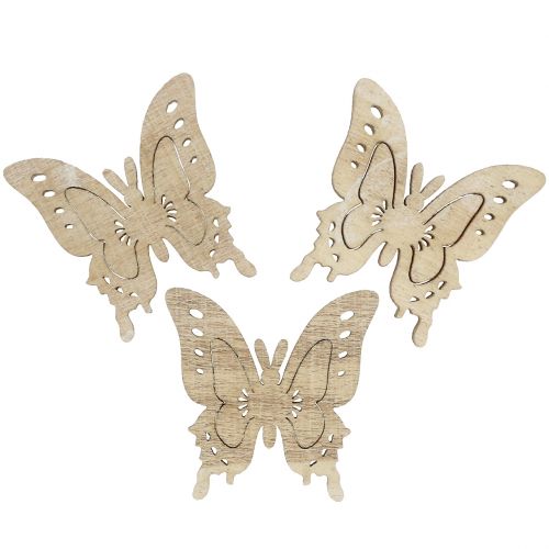 Floristik24 Décoration à disperser papillon nature 4cm x 4cm 72 pcs