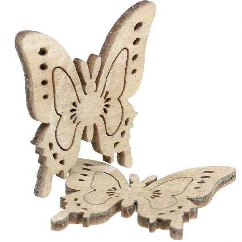 Floristik24 Décoration à disperser papillon nature 4cm x 4cm 72 pcs