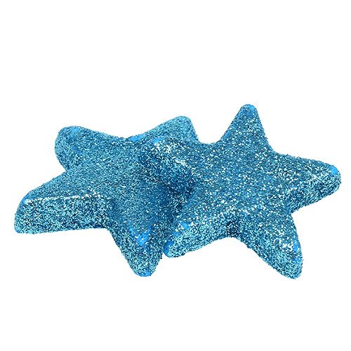 Floristik24 Décoration à disperser étoile de Noël turquoise 3,5-4,5 cm 24 pcs