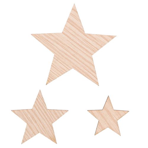Décoration à disperser étoiles de Noël marron naturel Ø3–5,5 cm 48 pcs