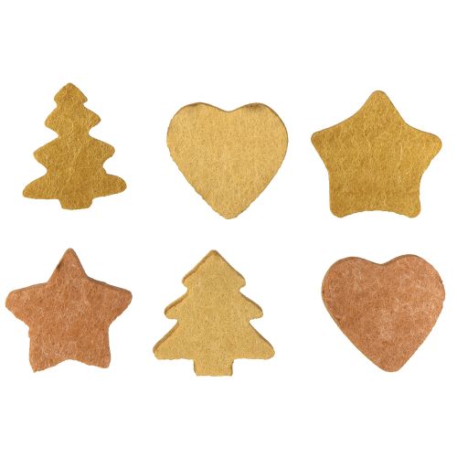 Article Décoration de table de Noël en bois assortie 4 cm 12 pièces