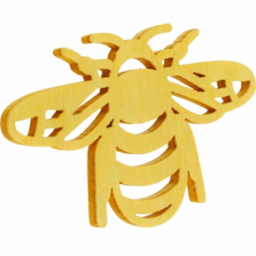 Floristik24 Décoration à disperser abeille, printemps, abeilles en bois pour travaux manuels, décoration de table 48 pièces