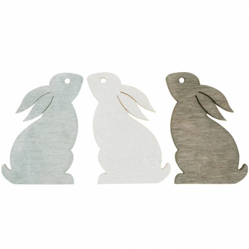 Floristik24 Décoration à disperser lapin marron, gris clair, blanc Lapins de Pâques à disperser 72 pcs