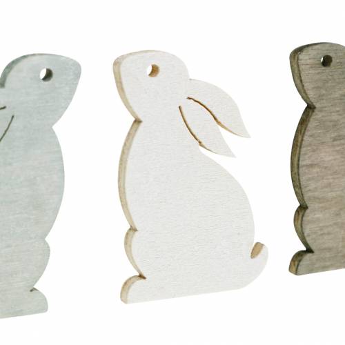 Floristik24 Décoration à disperser lapin marron, gris clair, blanc Lapins de Pâques à disperser 72 pcs