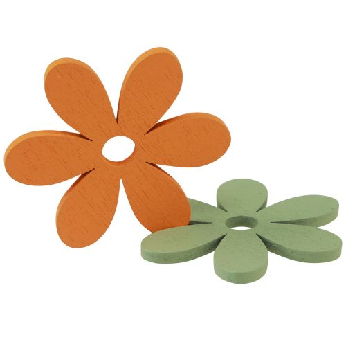 Article Décoration à disperser fleurs en bois décoration de table colorée Ø3-4cm 48 pcs
