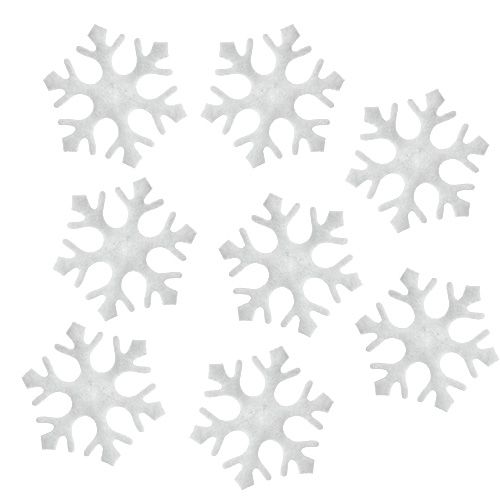 Article Décoration à disperser flocons de neige blanc 3,5 cm 120 pcs