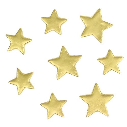 Mélange d&#39;étoiles décoratives à éparpiller 4-5cm or mat 72pcs