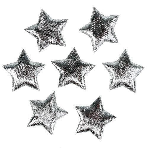 Floristik24 Tissu étoiles Décoration à contrôler argent 3cm 100pcs