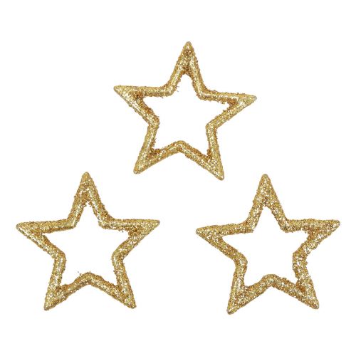 Floristik24 Décoration à disperser étoiles de Noël paillettes dorées Ø4cm 120pcs