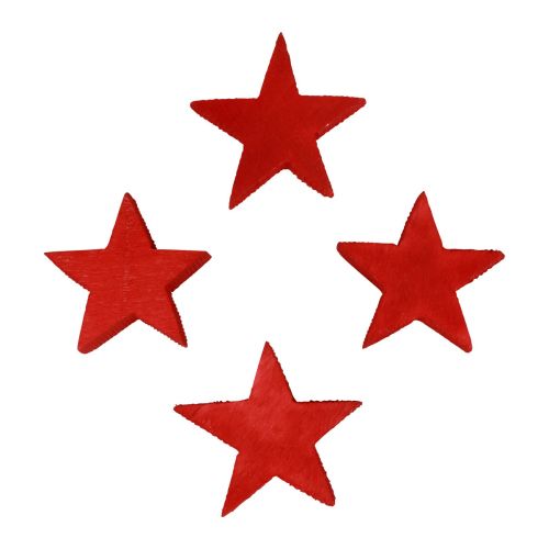 Floristik24 Décoration à disperser étoiles de Noël étoiles en bois rouge Ø4cm 24 pcs