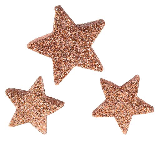 Décoration à disperser étoiles de Noël étoiles dispersées rose Ø4/5cm 40pcs