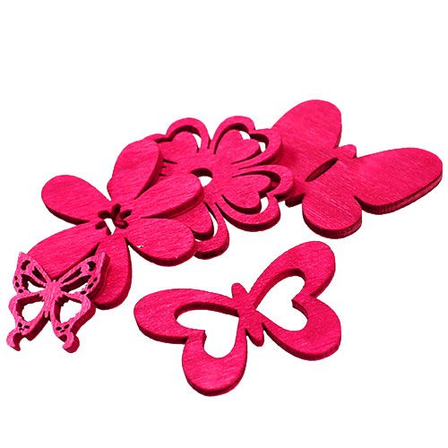 Floristik24 Décoration à disperser en bois rose 2cm - 4cm 72 pcs