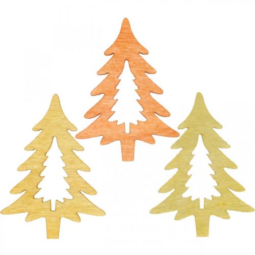 Floristik24 Décoration à parsemer Sapin de Noël orange 4cm 72p