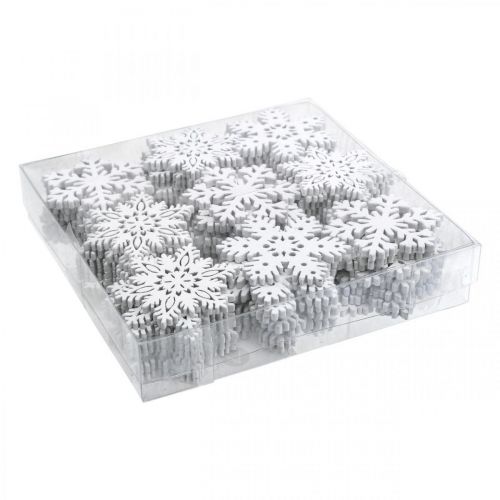 Article Flocon de neige à disperser, décoration à saupoudrer cristal de glace 3,5 cm 72 pcs