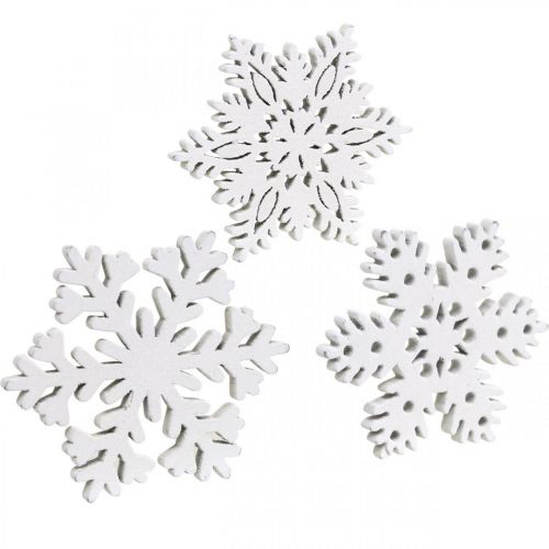 Article Pièces de dispersion flocon de neige, cristal de glace de décoration de dispersion 3.5cm 72pcs