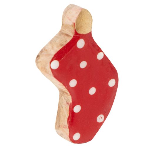 Suspenders en bois rouges à pois blancs 6 cm – Set de 8 pièces acheter | Floristik24.fr