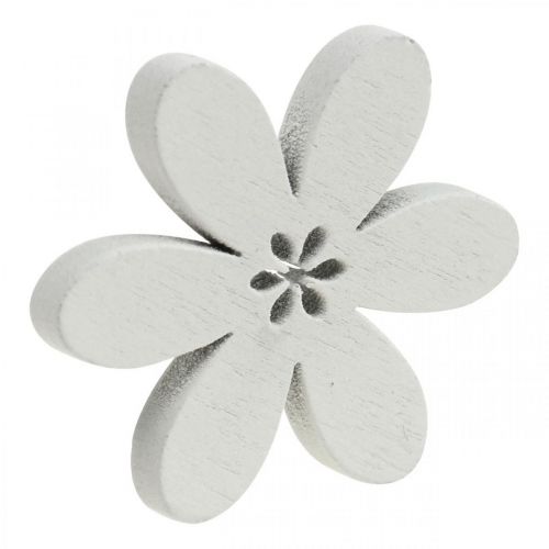 Article Fleurs en bois fleurs de décoration dispersées violet/rose/blanc Ø3,5cm 48 pcs