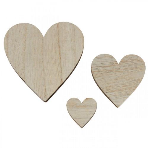 Article Coeurs en bois décoration de dispersion coeur nature marron décoration de table 29St
