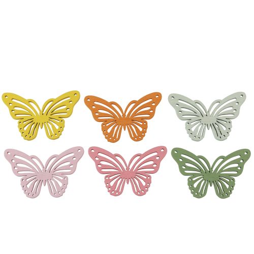 Article Shaker papillon en bois décoration à saupoudrer colorée 4,5×3cm 48pcs