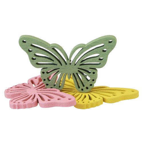Article Shaker en bois papillon décoration à saupoudrer colorée 4,5×3cm 48 pcs