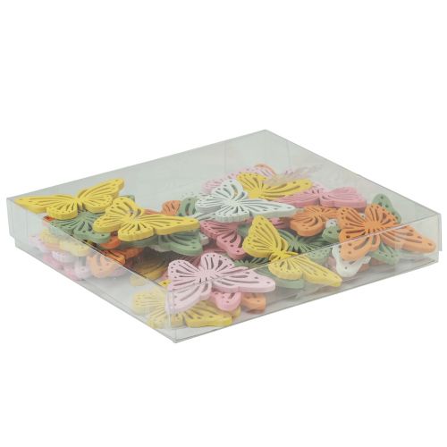 Article Shaker en bois papillon décoration à saupoudrer colorée 4,5×3cm 48 pcs