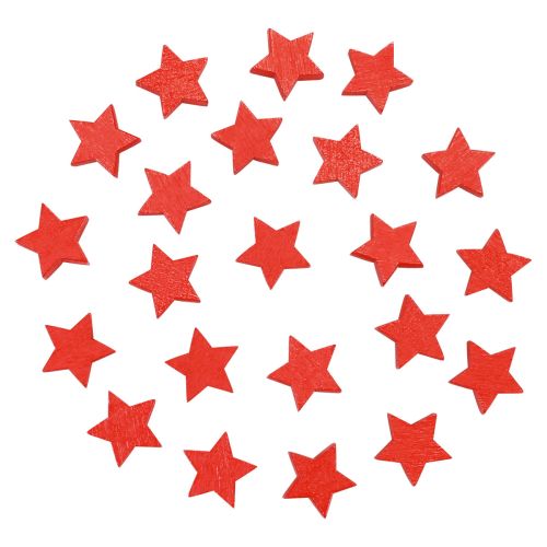 Décoration à disperser étoiles de Noël étoiles en bois rouges Ø1,5cm 300pcs