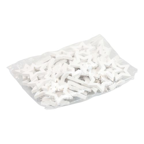 Floristik24 Décoration à disperser étoiles de Noël étoiles en bois blanc Ø4cm 54pcs