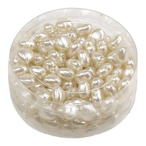 Floristik24 Mélange de cœurs en crème 1cm 144P