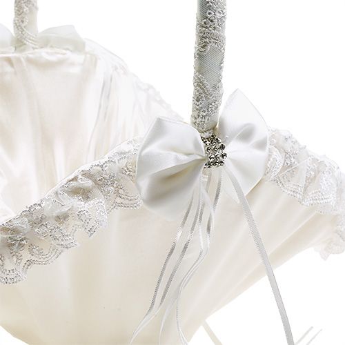 Floristik24 Panier à pétales spécial mariage, blanc 27cm