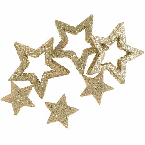 Floristik24 Décoration à disperser étoiles paillettes dorées 48 pcs