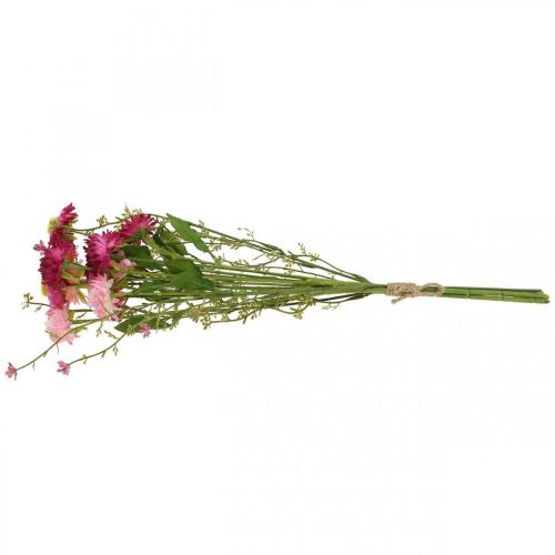 Article Rhodanthe rose-rose, fleurs en soie, plante artificielle, bouquet de fleurs en paille L46cm