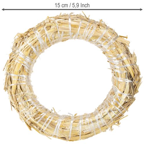 Article Couronne de paille vierge petite couronne de paille 15 cm 3 cm 10 pièces